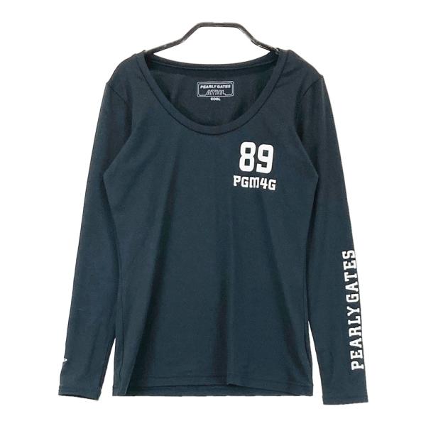 新品未使用 パーリーゲイツ レディース Sサイズ ネイビー インナー PEARLY GATES パーリーゲイツ 長袖 インナーTシャツ ネイビー系
