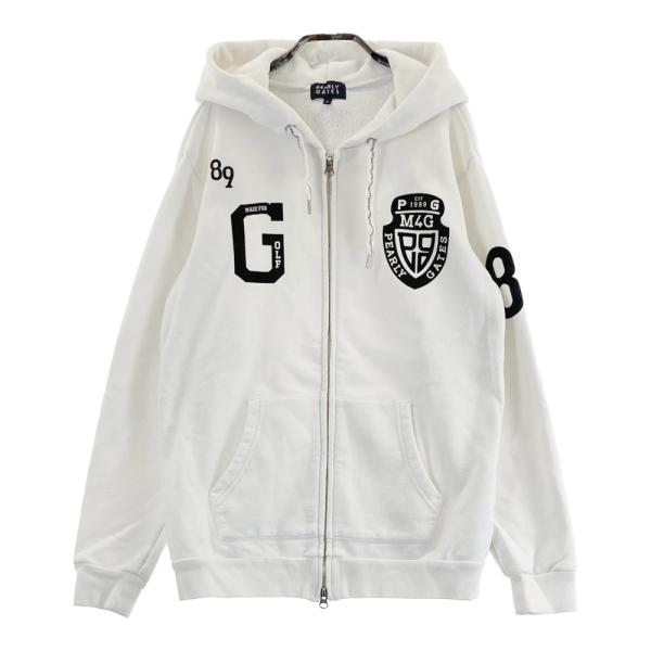 PEARLY GATES パーカー ホワイト サイズ4 パーリーゲイツ パーカー 4 PEARLY GATES パーリーゲイツ ジップ
