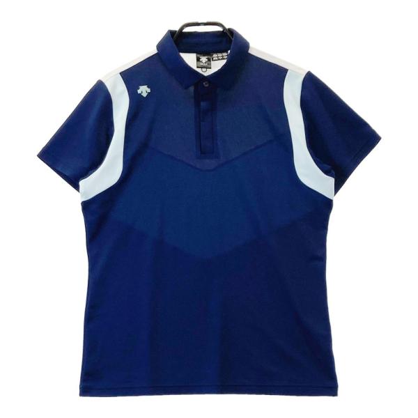 DESCENTE GOLF デサントゴルフ 半袖ポロシャツ ネイビー系 O ゴルフ