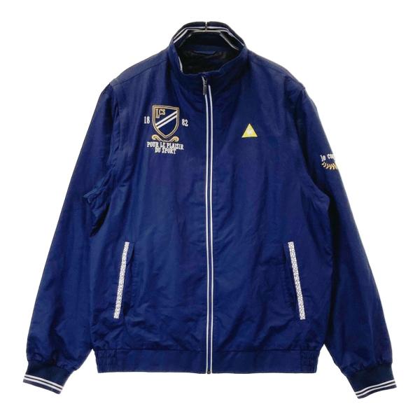サイズ：L LE COQ GOLF ルコックゴルフ  ジップジャケット 総柄 ネイビー系 [240101469747] ゴルフウェア メンズ ストスト LE COQ GOLF ルコックゴルフ ジップジャケット 総柄 ネイビー系