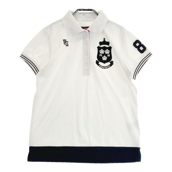 【未使用 タグ付き】 パーリーゲイツ　半袖 シャツ　レディース ゴルフウェア　白 PEARLY GATES パーリーゲイツ 半袖ポロシャツ ホワイト系 0