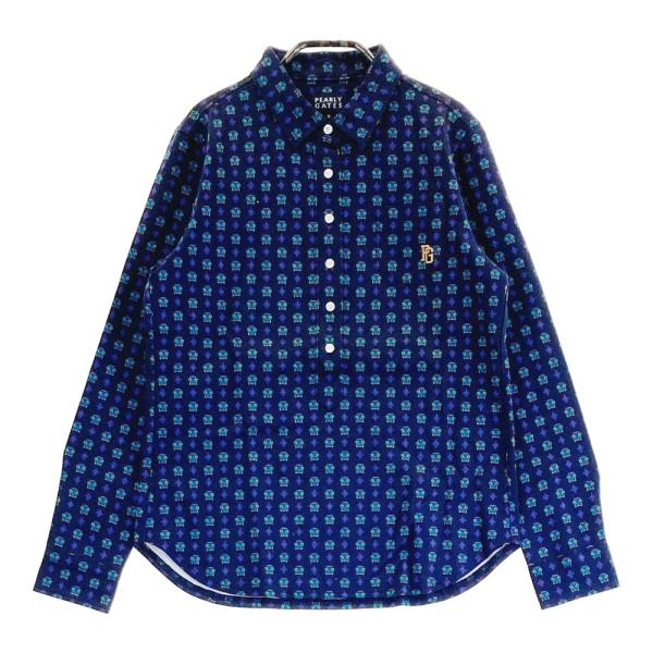 新品タグ付 パーリーゲイツ ゴルフポロシャツ 綿100% 日本製サイズ0ネイビー PEARLY GATES (パーリーゲイツ) ゴルフポロシャツ メンズ SIZE 7