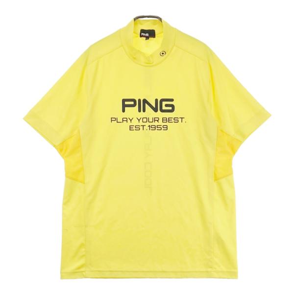 PING ピン 2024年モデル ハイネック 半袖Tシャツ イエロー系 L