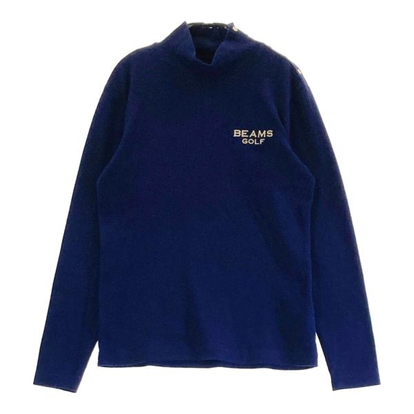 サイズ：M BEAMS GOLF ビームスゴルフ  起毛 ハイネック 長袖Tシャツ ロゴ  ベージュ系 [240101440011] ゴルフウェア メンズ ストスト BEAMS GOLF（ビームス ゴルフ）ORANGE LABEL / 裏起毛 フラッグ