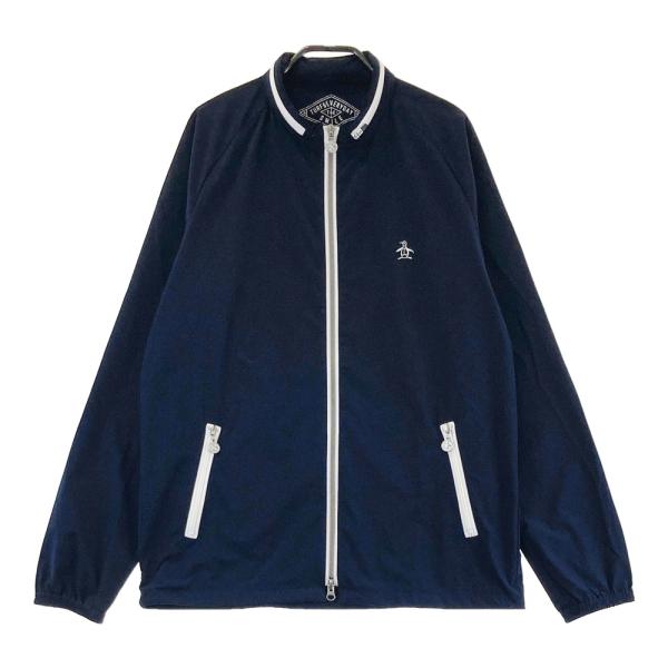 マンシングウェア　ナイロンジャケット　Lサイズ　ゴルフウェア　ネイビー MUNSING WEAR マンシングウェア 2WAY ジップ ナイロンジャケット