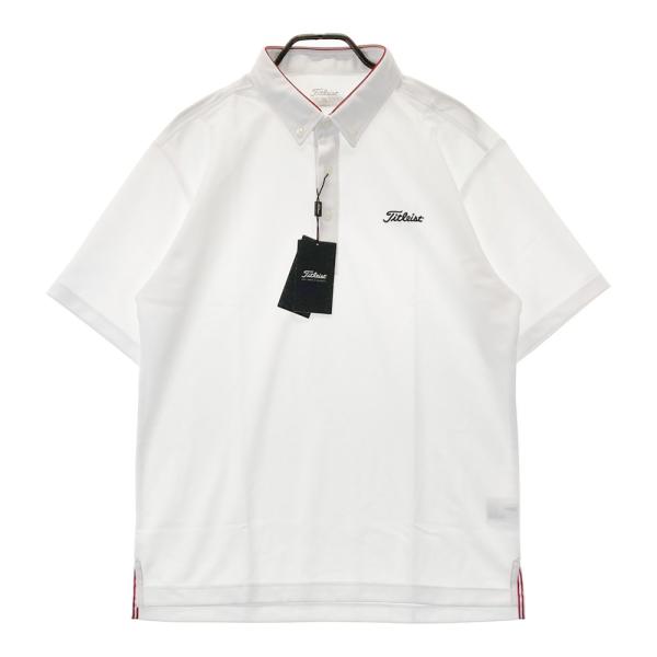 新品】TITLEIST タイトリスト ロゴ刺繍入り 半袖ポロシャツ ホワイト系
