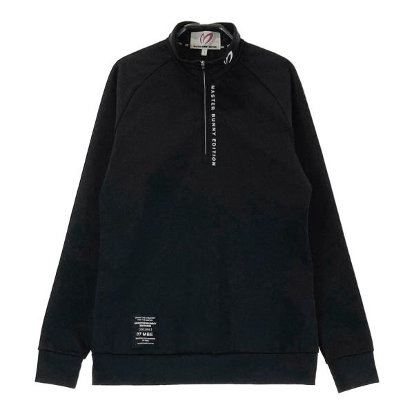 サイズ：1 MASTER BUNNY EDITION マスターバニーエディション 2024年モデル ハーフジップ 長袖Tシャツ  ブラック系 [240101454454] ゴルフウェア レディース ストスト MASTER BUNNY EDITION マスターバニーエディション 2023年