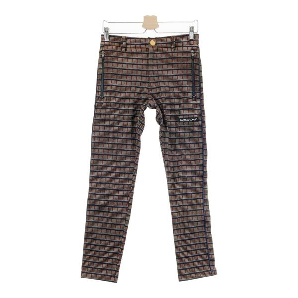 MARK & LONA ベージュ チェック柄 ゴルフパンツ MARK&LONA マークアンドロナ ストレッチロングパンツ チェック柄