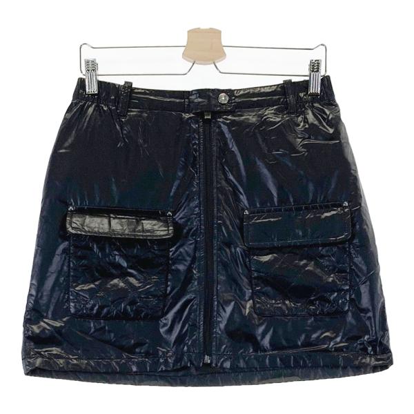 【マンシングウェア】スカート　キルティング　3Lサイズ　ダブルジップ　ブラック MUNSING WEAR マンシングウェア リバーシブル ジップ 中綿スカート