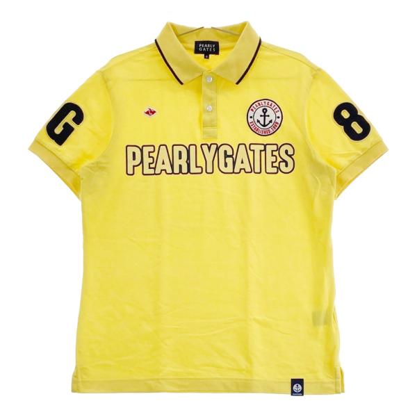【新品】PEARLYGATES　半袖ポロシャツ　ゴルフウェア　イエロー　メンズ5 PEARLY GATES パーリーゲイツ 半袖ポロシャツ イエロー系 5