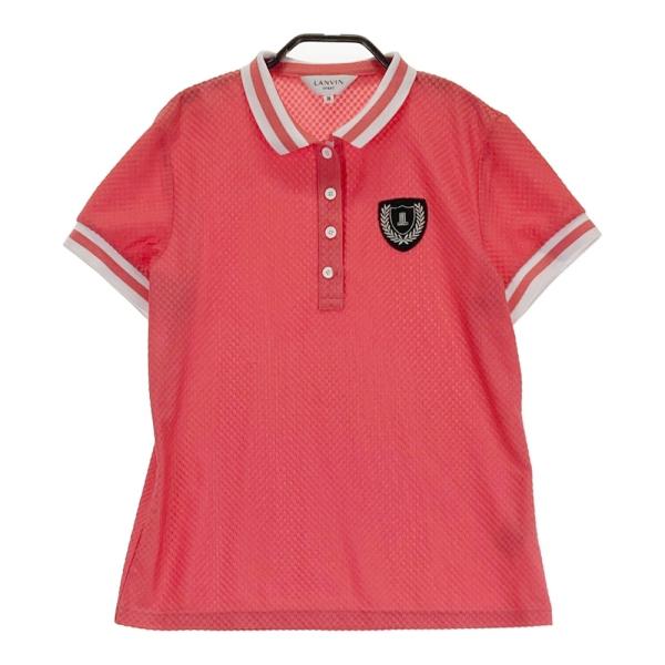 美品 ランバンスポール ゴルフ ポロシャツ ピンク 系 サイズ38 LANVIN SPORT ランバン スポール 半袖ポロシャツ ピンク系 38