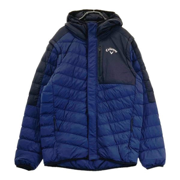あったか 大人気 キャロウェイ 2WAY ダウンジャケット(3L) キャロウェイ 2WAYフルジップ ダウンジャケット 3l ネイビー