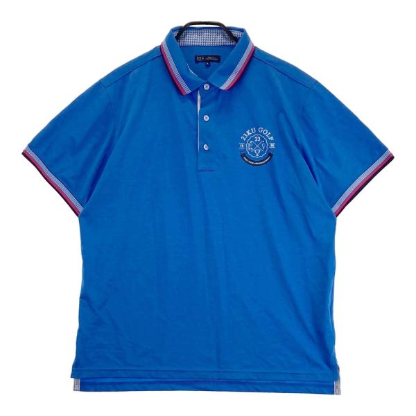 23区GOLF ニジュウサンクゴルフ 半袖ポロシャツ ブルー系 3L