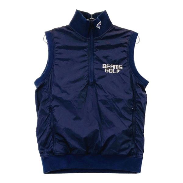 BEAMS GOLF ビームスゴルフ 裏地付き ハーフジップ ナイロンベスト