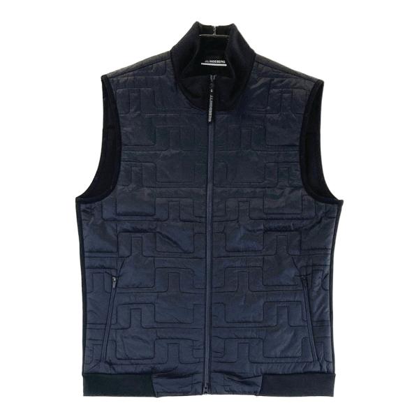 サイズ：46 J.LINDEBERG ジェイリンドバーグ 071-49071 中綿ベスト Quilt Hybrid Vest  ブラック系 [240101517009] ゴルフウェア メンズ ストスト 新品】J.LINDEBERG ジェイリンドバーグ 071-49071 中綿ベスト Quilt