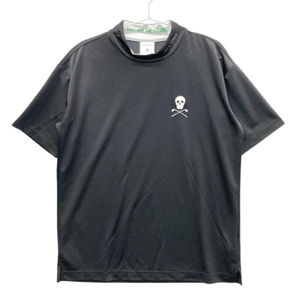 本日限定価格！【美品】MARK&LONA 半袖カットソーゴルフウェア 48 MARK&LONA マークアンドロナ モックネック半袖Tシャツ ブラック