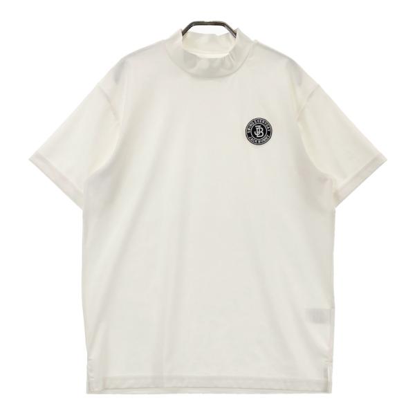 サイズ：6 JACK BUNNY ジャックバニー 2023年モデル ハイネック 半袖Tシャツ ロゴ 総柄 ホワイト系 [240101584077] ゴルフウェア メンズ ストスト Jack Bunny!!（ジャックバニー） JACK BUNNY 2023年モデル 半袖Tシャツ