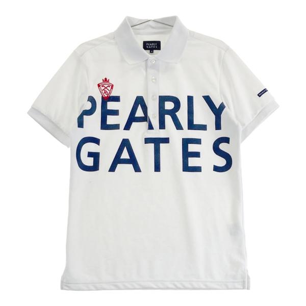 美品　パーリーゲイツ　ポロシャツ　4 メンズ　半袖　PEARLYGATES PEARLY GATES パーリーゲイツ 半袖ポロシャツ ホットドッグ刺繍