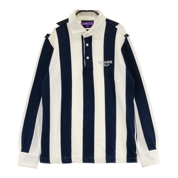 BEAMS GOLF ビームスゴルフ 長袖ポロシャツ ストライプ柄