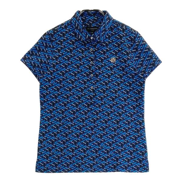 【新品・未使用・タグ付】St Andrews ポロシャツ 総柄 M ST ANDREWS セントアンドリュース ; 半袖ポロシャツ 総柄