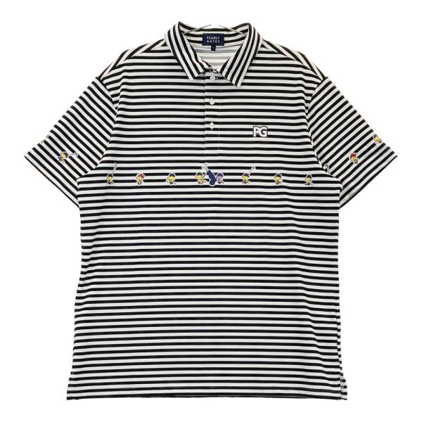 美品　パーリーゲイツ　スヌーピー　ボーダー　ポロシャツ 中古 メンズ パーリーゲイツ PEARLY GATES 半袖ポロシャツ 4(M