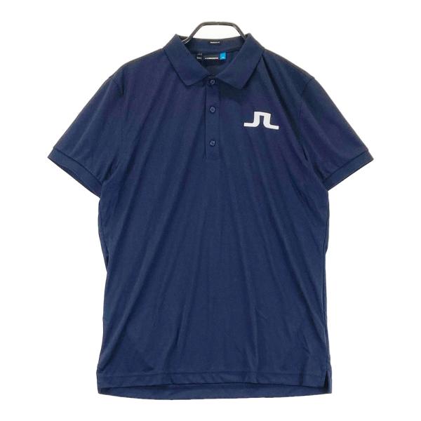 未使用J.LINDEBERG ジェイリンドバーグ 半袖 ポロシャツ ゴルフ L 新品】J.LINDEBERG ジェイリンドバーグ 半袖ポロシャツ ネイビー