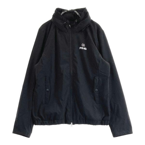 【新品・未使用】PING フード付きジャケット PING ピン フード付 長袖ジャケット ブラック系 S ゴルフウェア
