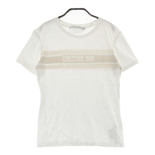クリスチャンディオール 半袖 Tシャツ ボーダー ネイビー ホワイト サイズXS Christian Dior クリスチャン ディオール 213T04A4494 半袖Tシャツ
