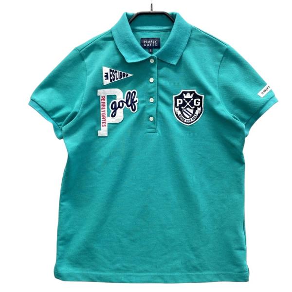 新品未使用 パーリーゲイツ 半袖ポロシャツ グリーン グラデーション サイズ2 PEARLY GATES パーリーゲイツ 半袖ポロシャツ グリーン系 2