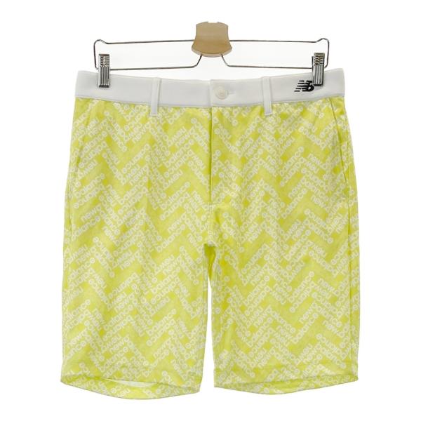 NEW BALANCE GOLF ニューバランス ハーフパンツ ロゴ総柄 イエロー系 4