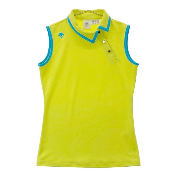 DESCENTE GOLF デサントゴルフ ノースリーブポロシャツ イエロー系 M