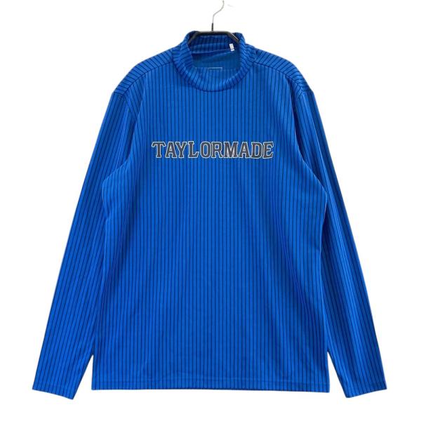 TAYLOR MADE テーラーメイド 長袖 フーディー M ブルー ゴルフ TAYLOR MADE テーラーメイド 長袖ハイネックTシャツ ストライプ