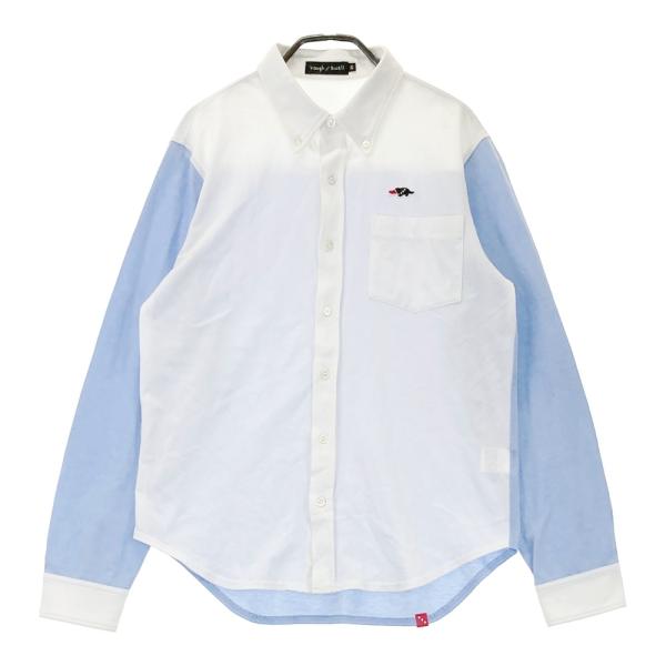 ROUGH AND SWELL 長袖シャツ 新品未使用 ROUGH&SWELL ラフアンドスウェル 長袖シャツ ボタンダウン ブルー系 S