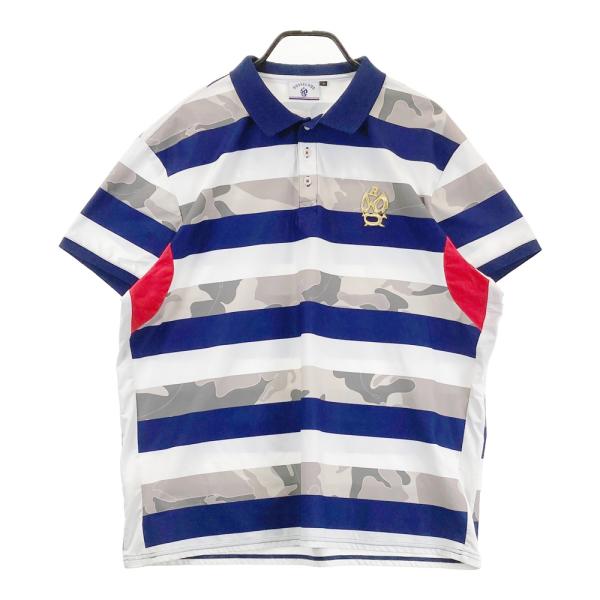 RUSSELUNO ラッセルノ 半袖ポロシャツ ルチャ カモフラ ボーダー柄