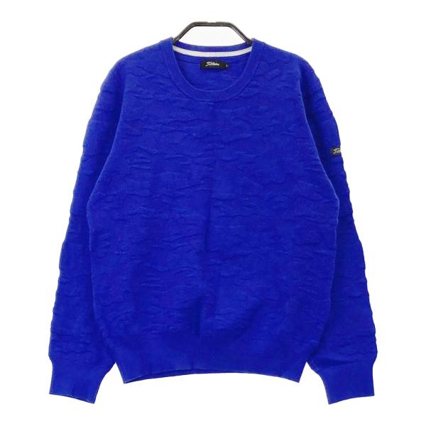 TITLEIST タイトリスト 長袖ニットセーター ブルー系 L ゴルフウェア