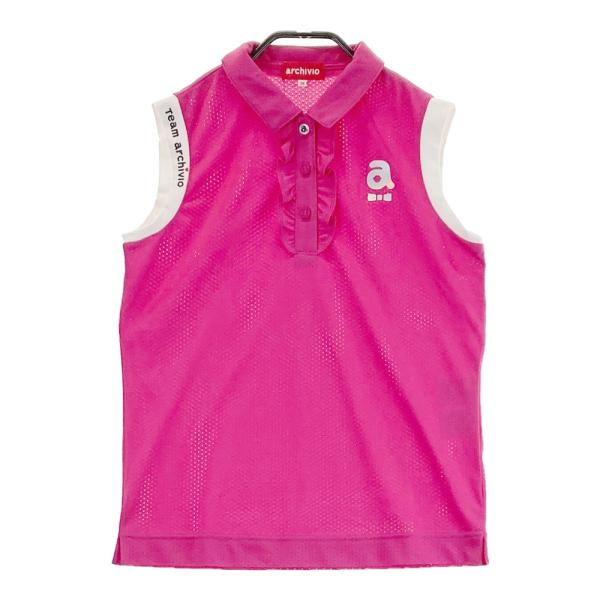 ARCHIVIO アルチビオ ノースリーブポロシャツ ピンク系 36