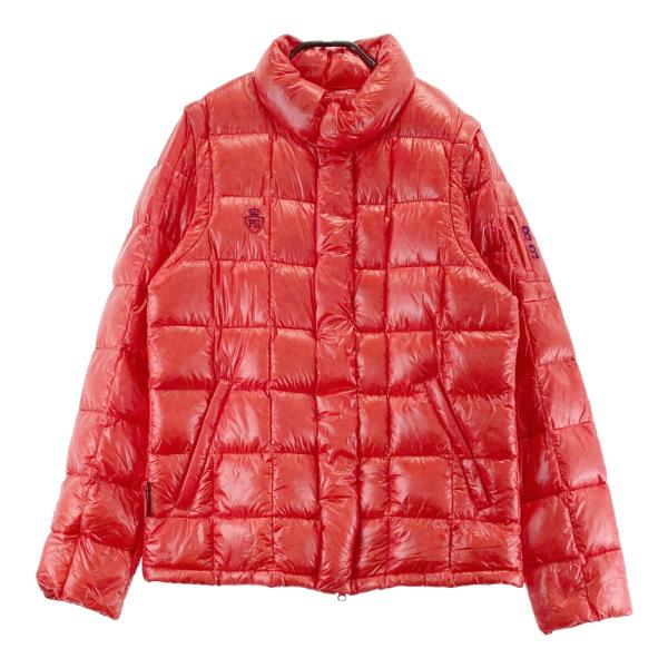 パーリーゲイツ　ダウンジャケット　赤　0　S 極美品 パーリーゲイツ ダウンブルゾン 6 ゴルフ フード付