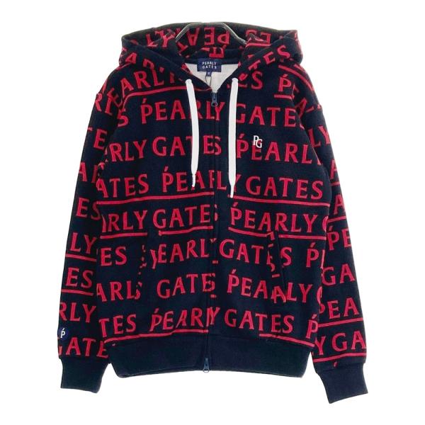 サイズ：0 PEARLY GATES パーリーゲイツ 055-2162314 ジップパーカー ハート ブラック系 [240101527506] ゴルフウェア レディース ストスト stst-used_1-240101527507