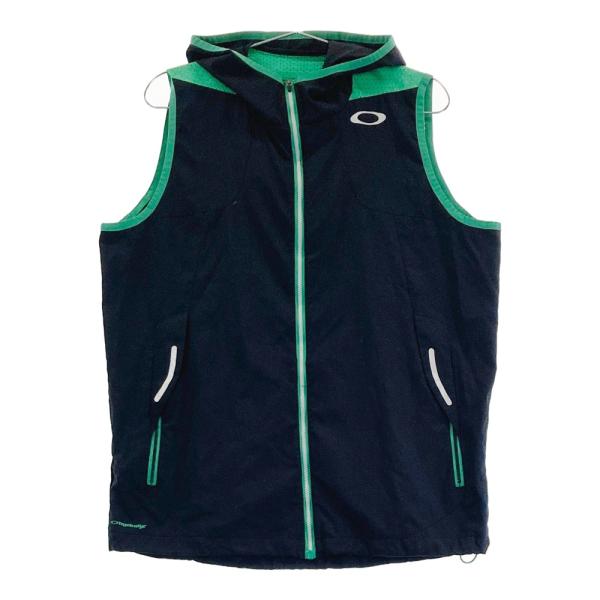 ☆新品未使用タグ付☆オークリーゴルフベスト　期間限定販売 OAKLEY（オークリー） フード付 ジップベスト ブラック系 L ゴルフ