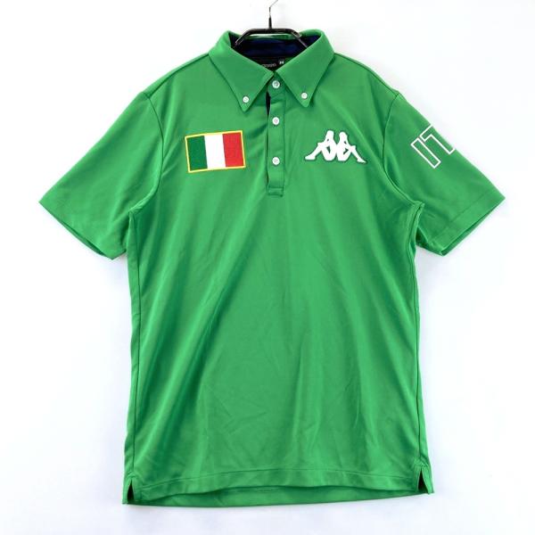 KAPPA GOLF カッパゴルフ  半袖ポロシャツ ボタンダウン  グリーン系 M ゴルフウェア メンズ