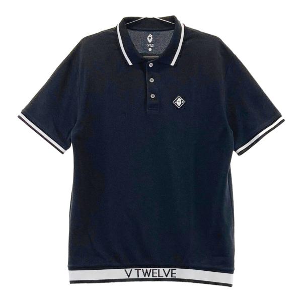 V12 Vtwelve 美品　メンズL ポロシャツ V12 ヴィトゥエルヴ 2024年モデル 半袖ポロシャツ ブラック系 L