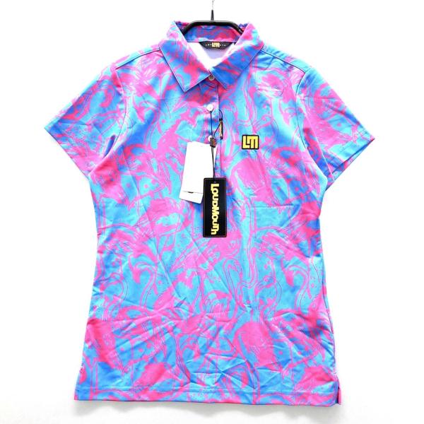 新品】LOUD MOUTH ラウドマウス ; 半袖ポロシャツ フラミンゴズブルー