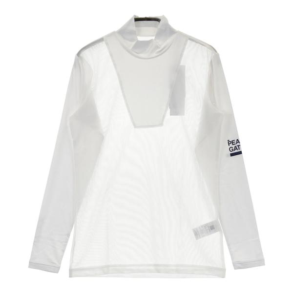 サイズ：3 PEARLY GATES パーリーゲイツ 2025年モデル COOLメッシュ 長袖 インナーTシャツ  ホワイト系 [240101530735] ゴルフウェア メンズ ストスト PEARLY GATES パーリーゲイツ 2025年モデル COOLメッシュ 長袖