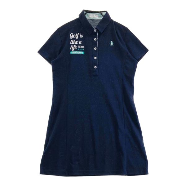 MUNSING WEAR マンシングウェア 半袖ワンピース ネイビー系 L ゴルフ