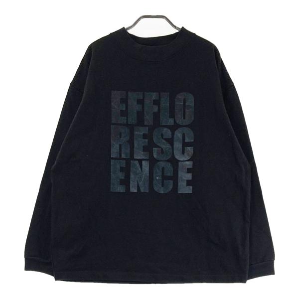 EFFLORESCENCE ブラック XLサイズ モックネックシャツ EFFLORESCENCE エフロレッセンス モックネック長袖Tシャツ