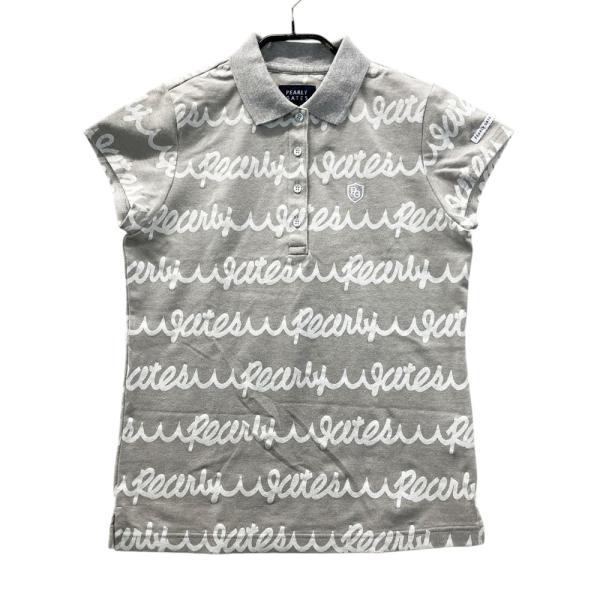 PEARLY GATES パーリーゲイツ 半袖ポロシャツ ロゴ柄 グレー系 0