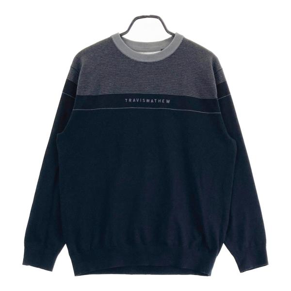 【トラビスマシュー】美品 肉厚セーター シンプル ブラック Lサイズ メンズ TRAVIS MATHEW トラビスマシュー ニットセーター ブラック系 L