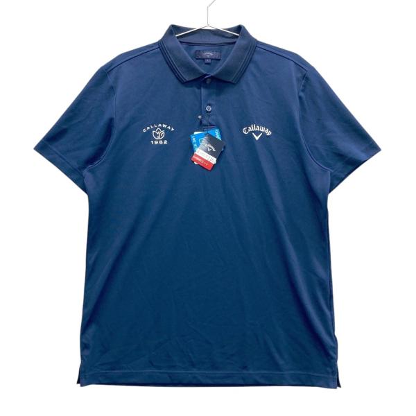 美品】CALLAWAY キャロウェイ 2023年モデル 半袖ポロシャツ ネイビー系