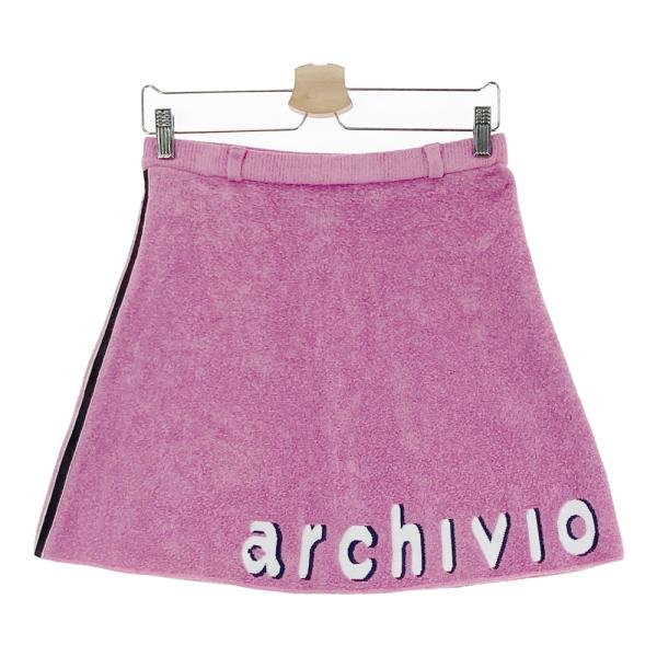 【美品】archivio アルチビオ スカート 38 ピンクチェック ARCHIVIO アルチビオ ニットスカート ピンク系 38 ゴルフウェア