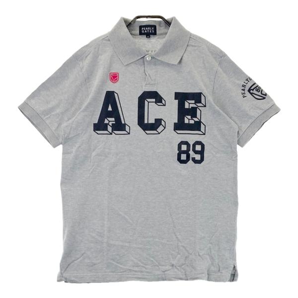 PEARLY GATES パーリーゲイツ 半袖ポロシャツ グレー系 4 ゴルフウェア